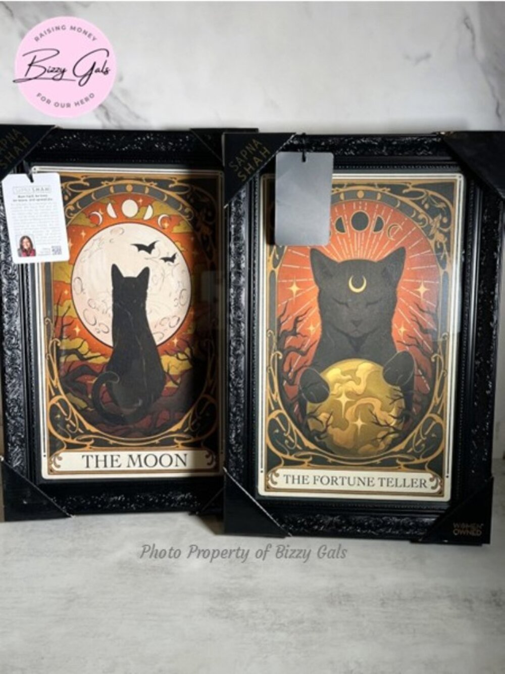 2 Sapna Shah Tarot Card Cat The Fortune Teller & The Moon